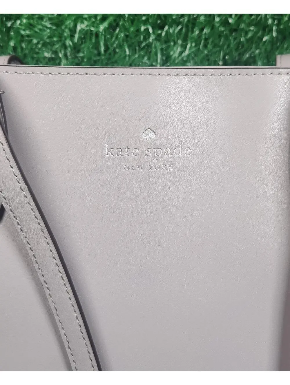 Kate Spade New York Tote Bag Strap Accent Snap Closure Inner Pockets Gray $350